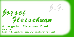 jozsef fleischman business card