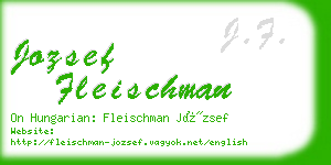 jozsef fleischman business card